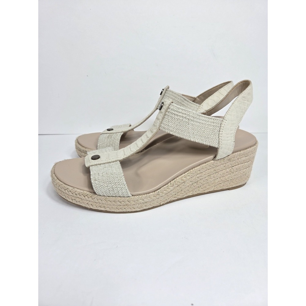 Vionic Sandals Women Sz 10  Cream  Espadrille Wedge Comfort Calera